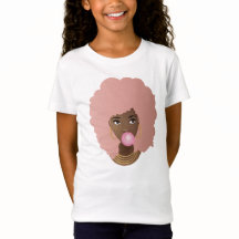 zwarte vrouw, roze afro, popping roze bubble gum