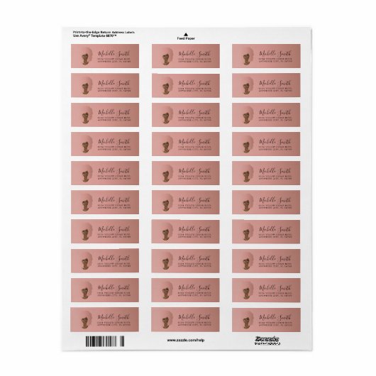 Zwarte vrouw, roze natuurlijke haarafro etiket (Full Sheet)