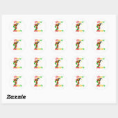 Zwarte vrouw stapt in de 19e als mijn dansen ronde sticker (Vel)