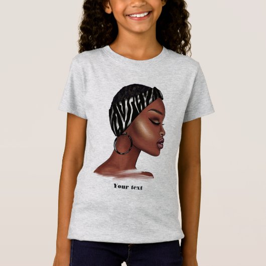 Zwarte vrouw t-shirt (Voorkant)