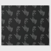 Zwarte vrouw Vampier Spooky Halloween Cadeaupapier (Vlak)