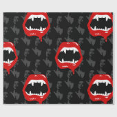 Zwarte vrouw Vampier Vangs Spooky Halloween Cadeaupapier (Vlak)