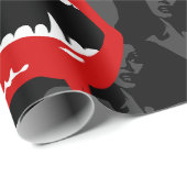 Zwarte vrouw Vampier Vangs Spooky Halloween Cadeaupapier (Rol Hoek)