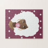 Zwarte Vrouw w/Witte Afro, Bubblegum, Sterren Paar Legpuzzel (Horizontaal)