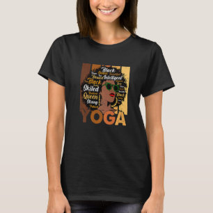 Zwarte Vrouw Yoga Afro Melanine Cool Black History T-shirt