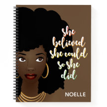 Zwarte vrouw, ze geloofde dat ze dat kon, Brown