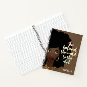 Zwarte vrouw, ze geloofde dat ze dat kon, Brown Notitieboek (Binnen)