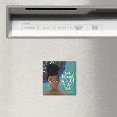 Zwarte vrouw, ze geloofde dat ze het kon, dus deed magneet (Insitu (Vaatwasser))