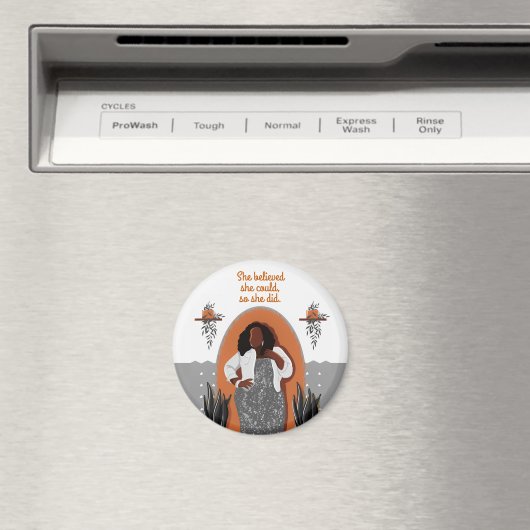 Zwarte vrouw, ze geloofde dat ze het kon, dus deed magneet (Insitu (Vaatwasser))