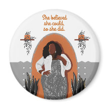 Zwarte vrouw, ze geloofde dat ze het kon, dus deed