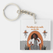 Zwarte vrouw, ze geloofde dat ze het kon, dus deed sleutelhanger (Voorkant)