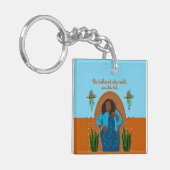 Zwarte vrouw, ze geloofde dat ze het kon, dus deed sleutelhanger (Voorkant Links)