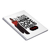 Zwarte vrouw zijn Dope Melanin Meisje Notitieboek (Rechterzijde)