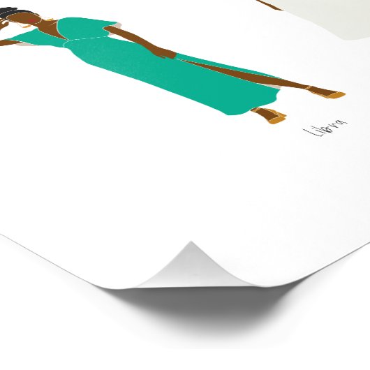 Zwarte Vrouw Zodiac Foto Afdruk (Hoek)