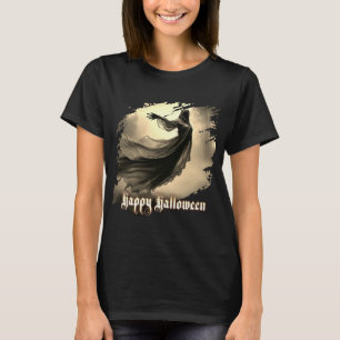 Zwarte vrouwelijke geest in hels landschap - Hallo T-shirt