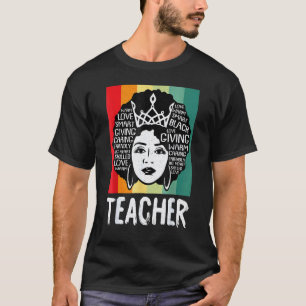 Zwarte vrouwelijke leraar Zwarte Geschiedenis Koni T-shirt