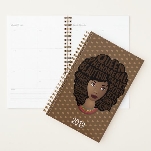 Zwarte vrouwen aanmoedigen | stip van de polka | b planner (Display)