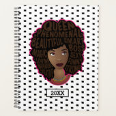Zwarte vrouwen aanmoedigen | Zwart-witte stippen Planner (Voorkant)