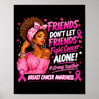 Zwarte vrouwen Afrika roze borstkanker bewustzijn Poster
