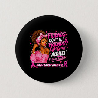 Zwarte vrouwen Afrika roze borstkanker bewustzijn Ronde Button 5,7 Cm
