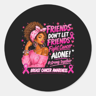 Zwarte vrouwen Afrika roze borstkanker bewustzijn Ronde Sticker