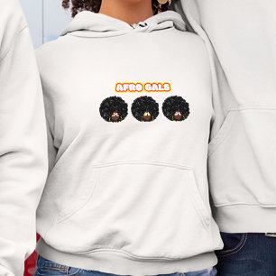 Zwarte vrouwen, Afro Gals, Witte Hoodie