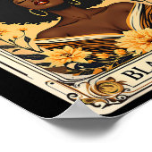 Zwarte Vrouwen Afro Haar Zwart Geschiedenis Maand  Poster (Hoek)