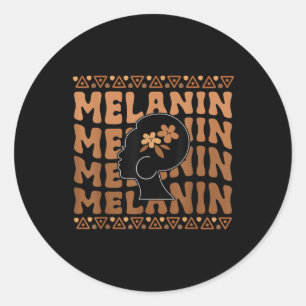 Zwarte vrouwen Afro liefde Melanin Afro-Amerikaans Ronde Sticker