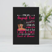 Zwarte Vrouwen Augustus Verjaardag Geschenken Ik B Kaart (Staand voorkant)