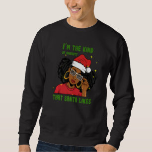 Zwarte vrouwen die ik ben de soort Naughty Santa L Trui