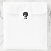 Zwarte vrouwen geconfronteerd Afro-Amerikaanse Jun Ronde Sticker (Tas)