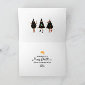 Zwarte vrouwen gekleed in de Zwarte kerstboomfeest Kaart (Binnen)