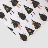 Zwarte vrouwen gekleed in de Zwarte kerstboomfeest Tissuepapier (Detail)