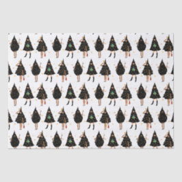 Zwarte vrouwen gekleed in de Zwarte kerstboomfeest Tissuepapier