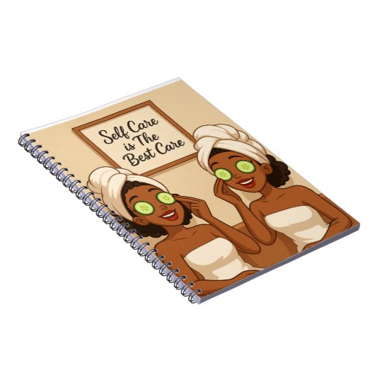 Zwarte vrouwen genieten van zelfliefde zelfzorg notitieboek (Rechterzijde)