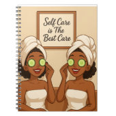 Zwarte vrouwen genieten van zelfliefde zelfzorg notitieboek (Voorkant)