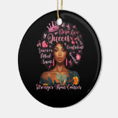 Zwarte vrouwen Groter dan borstkankerroze Keramisch Ornament (Links)