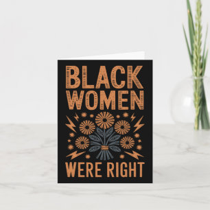 Zwarte vrouwen hadden gelijk Bloemen Boho verzet t Kaart