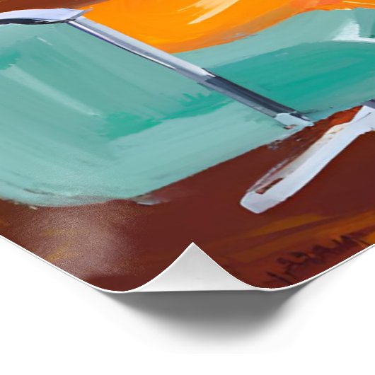 Zwarte vrouwen in de kapsalon perfect poster (Hoek)