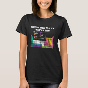 Zwarte vrouwen in STEM Periodic Table Science Trib T-shirt
