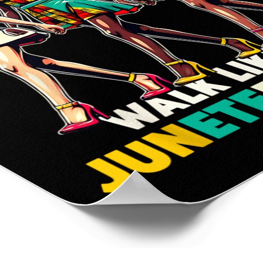 Zwarte vrouwen Juneteenth 1865 vieren vrijheid Cel Poster (Hoek)