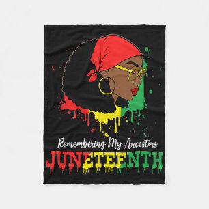 Zwarte Vrouwen Juneteenth Herinneren Mijn Vooroude Fleece Deken