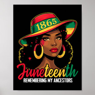 Zwarte Vrouwen Juneteenth Herinneren Mijn Vooroude Poster