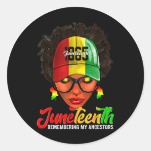 Zwarte Vrouwen Juneteenth Herinneren Mijn Vooroude Ronde Sticker