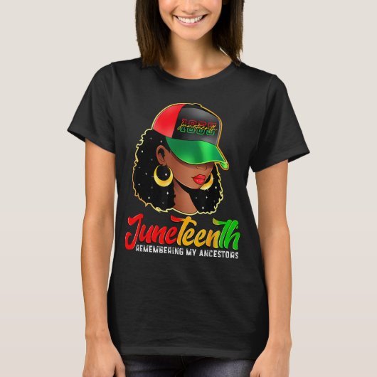 Zwarte Vrouwen Juneteenth Herinneren Mijn Vooroude T-shirt (Voorkant)
