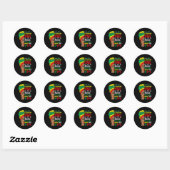 Zwarte vrouwen Juneteenth omdat mijn voorouder was Ronde Sticker (Vel)