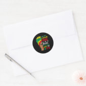 Zwarte vrouwen Juneteenth omdat mijn voorouder was Ronde Sticker (Envelop)