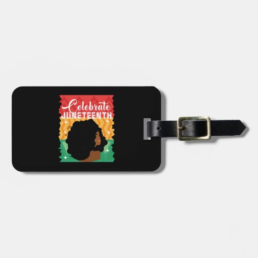 Zwarte Vrouwen Juneteenth vieren Onafhankelijkheid Bagagelabel (Voorkant horizontaal)