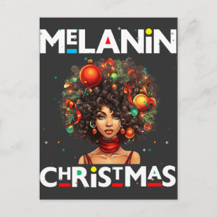 Zwarte vrouwen Kerst melanine sista Xmas Sistas Briefkaart