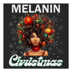 Zwarte vrouwen Kerst melanine sista Xmas Sistas Perfect Poster
